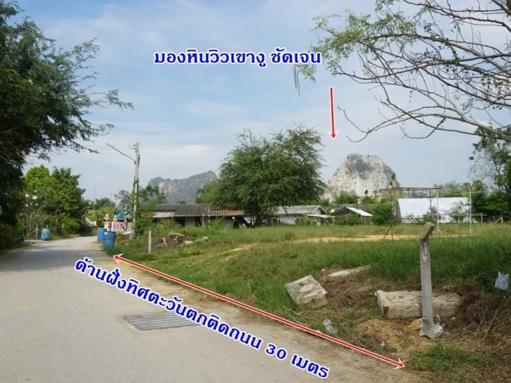 ที่ดิน เกือบ2ไร่ ถมสูง ในหมู่บ้านรางไม้แดง ตรงข้ามเขางู