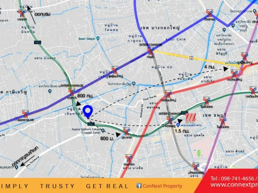 ให้เช่าที่ดิน 4-2-52 ไร่ ถนน คู่ขนานราชพฤกษ์