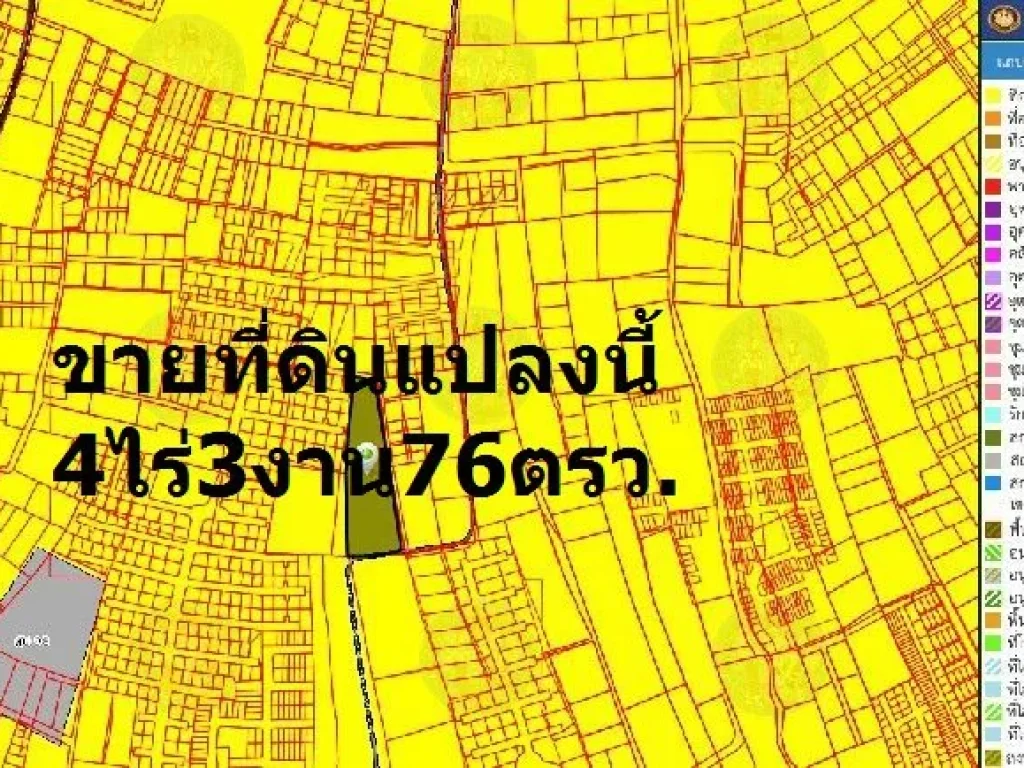 ขายที่ดิน 4ไร่3งาน76ตรวในซอยบางกรวย-ไทรน้อง26 ถนนบางกรวย-ไทรน้อย