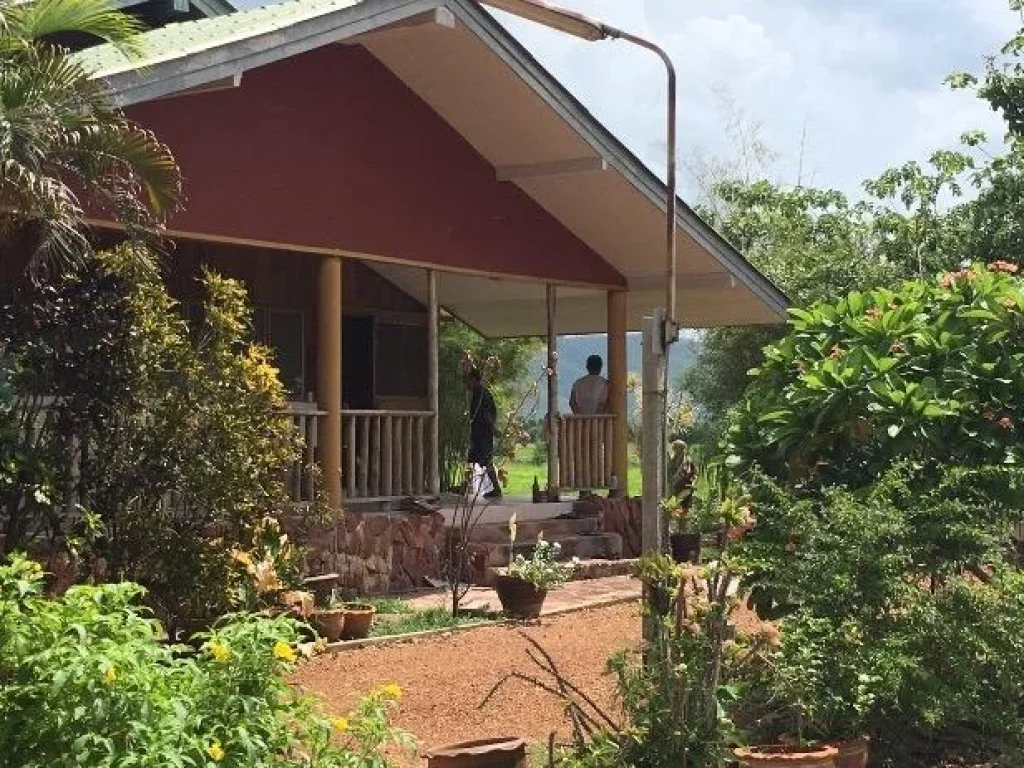 ที่ดินพร้อมบ้านและนาข้าวสวนผสมติดคลองชลประทานอากาศดีมองเห็นวิวภูเขาสวย