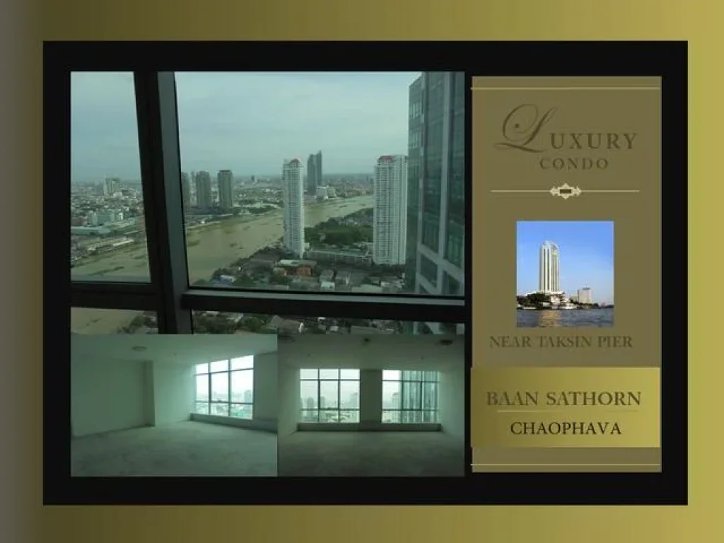 Luxury Condo Baan Sathorn Chaophaya 23483 SQM Near Taksin Pier