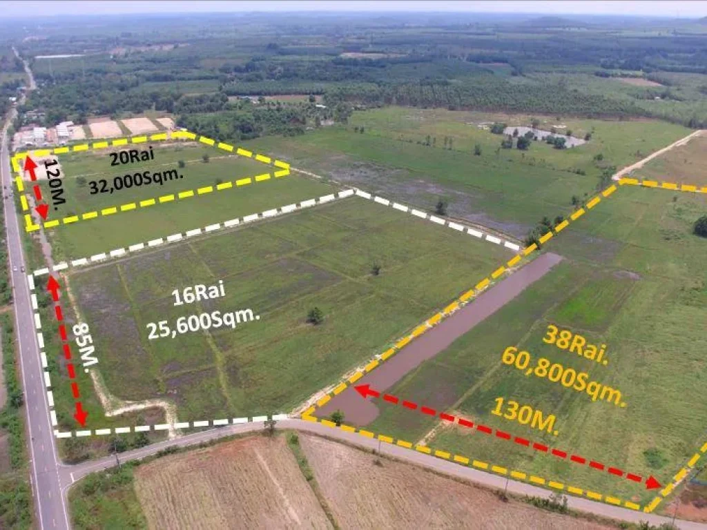 ขายที่ดิย สร้างโรงงานได้ 36ไร่ 20ไร่ 16ไร่ และ 100-300ไร่ -1000ไร่