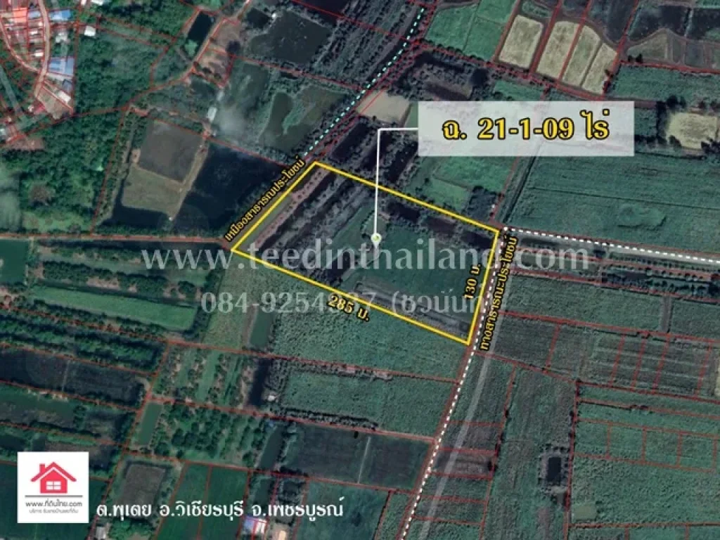 ขายที่ดินเพชรบูรณ์ 21-1-09 ไร่ โฉนด ตพุเตย อวิเชียรบุรี จเพชรบูรณ์ รหัส L233