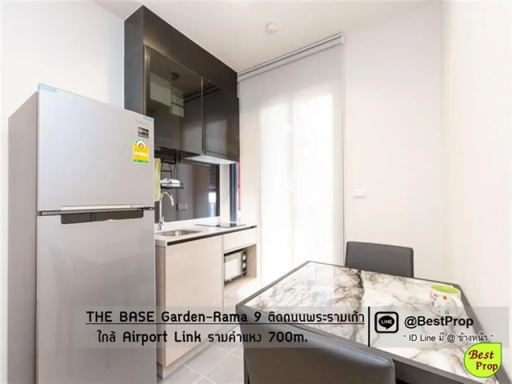 มีห้องให้เลือก THE BASE Garden-Rama 9 ชั้นสูง ใกล้ Airport Link รามคำแหง ให้เช่าถูก