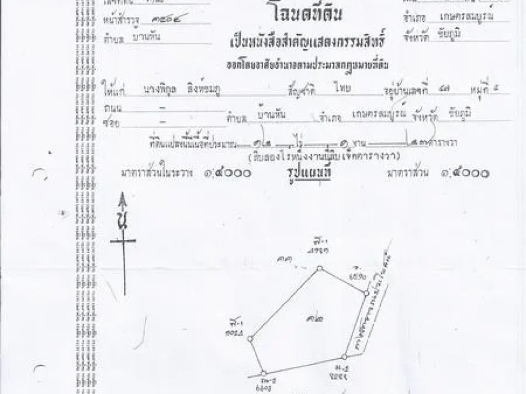 ขายที่ดิน บ้านหัน เกษตรสมบูรณ์ ชัยภูมิ