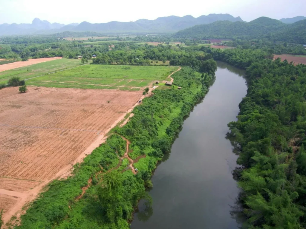 ขายที่ดินทำเลโคตรสวย 30ไร่ ติดเเม่น้ำ กาญจนบุรี