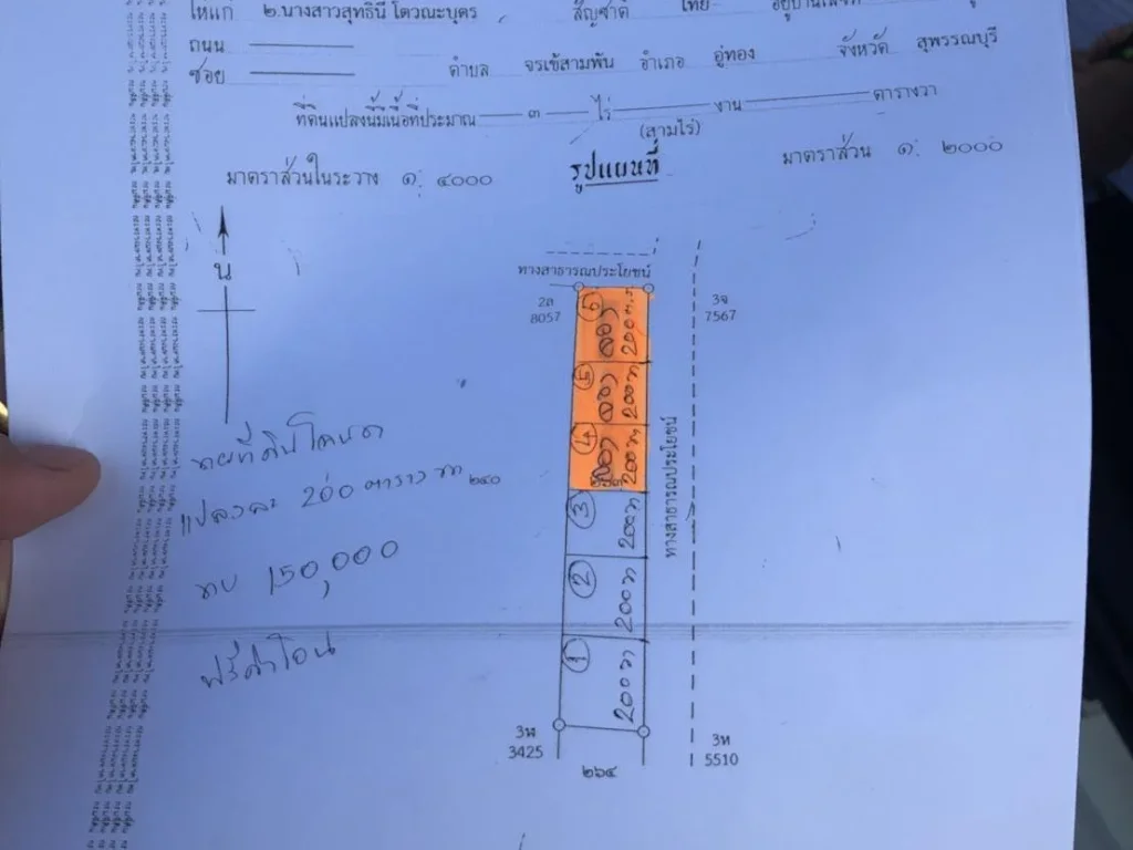 ขายที่ดินแปลงสวย200ตารางวาขาย150000บาท