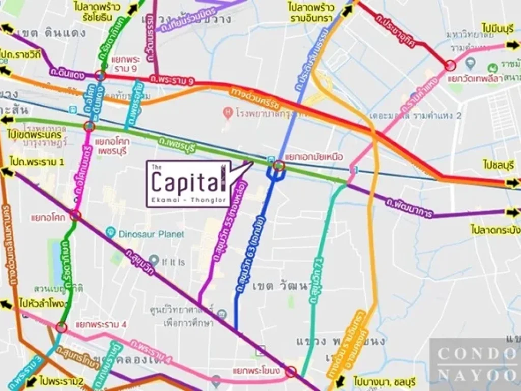 ขาย หรือ ให้เช่า คอนโด The Capital Ekamai  Thonglor ตั้งบนถนนเพชรบุรีตัดใหม่65737