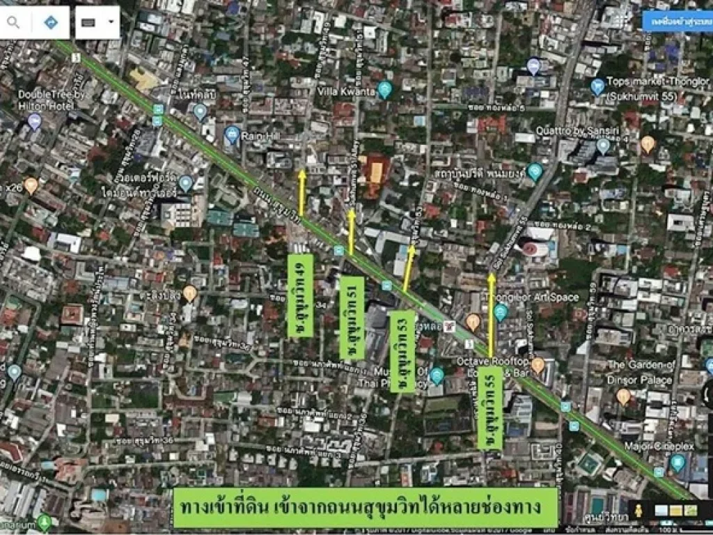 รหัส 1267 ขาย 340000000 ที่ดินพร้อมตึก 6 หลัง โครงการที่พักอาศัย ซอยทองหล่อ 25