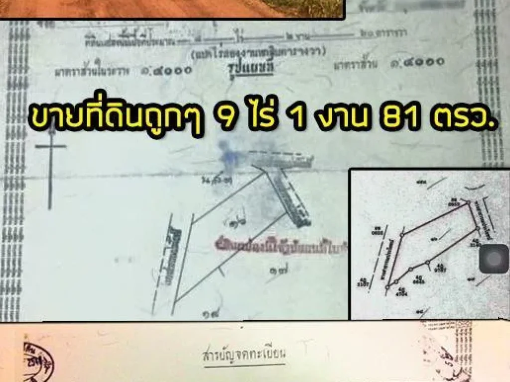 ขายที่ดินสวยๆราคาถูก จำนวน 9 ไร่ 1 งาน 81 ตรว ไร่ละ 250000 บาท แถวสวนสัตว์สตาร์ไทเกอร์ชัยภูมิ ใกล้ชุมชน