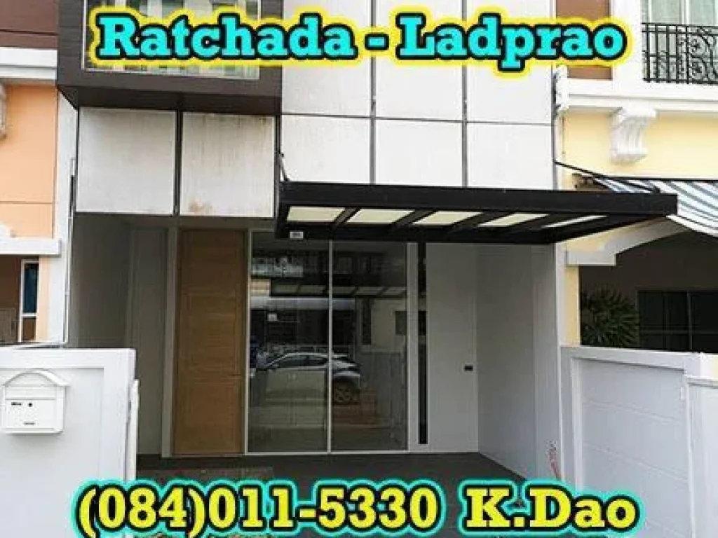 SaleRent Townhome Bangkok Ban Klang Muang Ratchada Ladprao Near Lat Phrao MRT Station