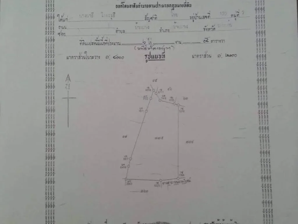 ขายที่ 6 ไร่ อบ้านฝาง หลังเทศบาลบ้านฝางใหม่