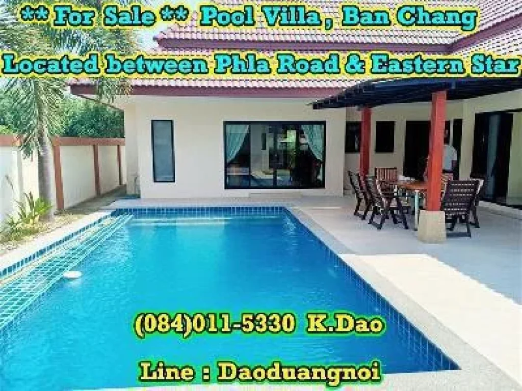 For Sale Pool Villa Ban Chang Close to Eastern Star Golf Course