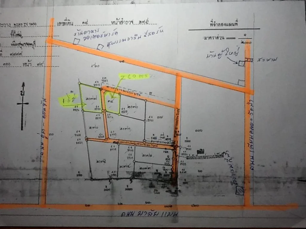 ขายที่ดิน 260 ตรว ถนนเลียบคันคลองวัดป่า ใกล้โรงแรมกีฬา