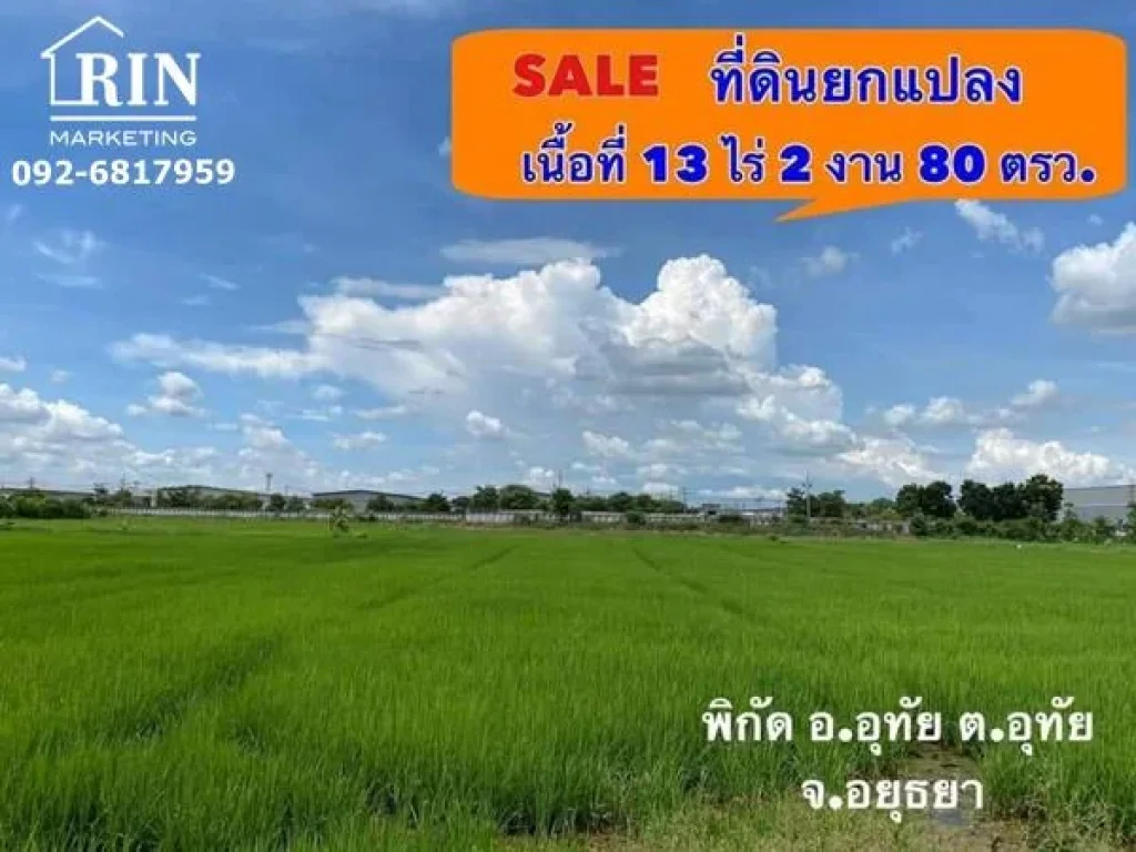 R059-265 ขายที่ดิน ทำเลทองนิคมโรจนะอยุธยา พื้นที่สีม่วง