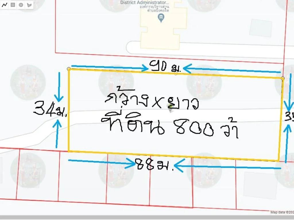 ขาย ที่ดิน 2 ไร่ คลอง 12 ที่ดินอยุ่ติดกับ อบต บึงคอไห