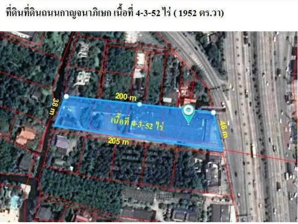 ขายที่ดินผืนใหญ่ ติดถนนกาญจนาภิเษก นนทบุรี บางใหญ่ ใกล้เซ็นทรัล 4-3-52 ไร่