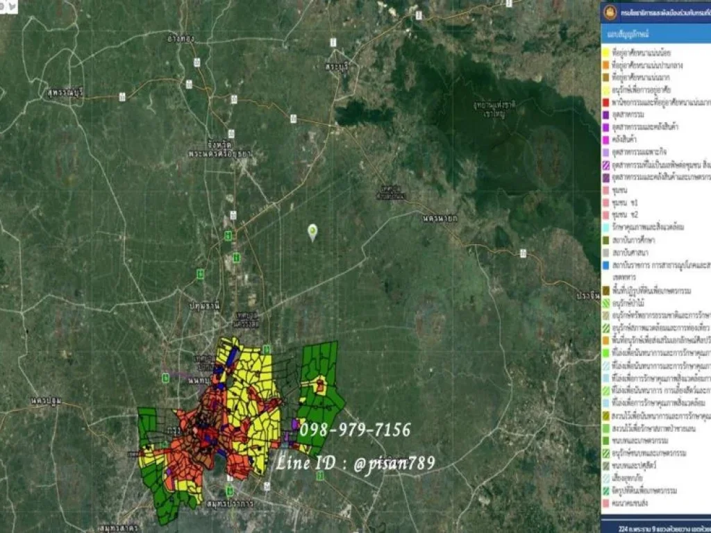 ขายที่ดิน 78 ไร่ 3 งาน 31 ตารางวาหนองเสือ ปทุมธานี ผังสีชมพู