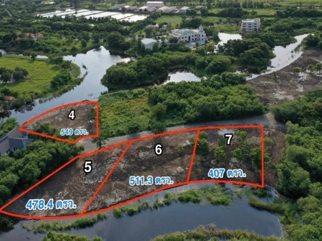 ZSL191215 ขาย ที่ดิน ริมน้ำ แปลงใหญ่ ในโครงการ วิจิตราธานี อบางปะกง