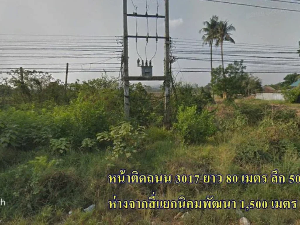 ที่ดินติดถนน ลพบุรี-วังม่วง 3017 ช่องสาริกา พัฒนานิคม ลพบุรี ไร่ละ 540000 บ