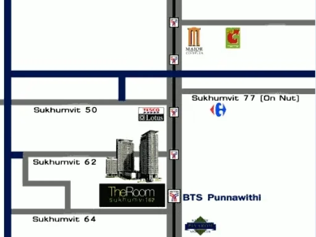 ให้เช่า The Room Sukumvit 62 ขนาด 77 ตารางเมตร 2 ห้องนอน 2 ห้องน้ำ แต่งครบ พร้อมเข้าอยู่