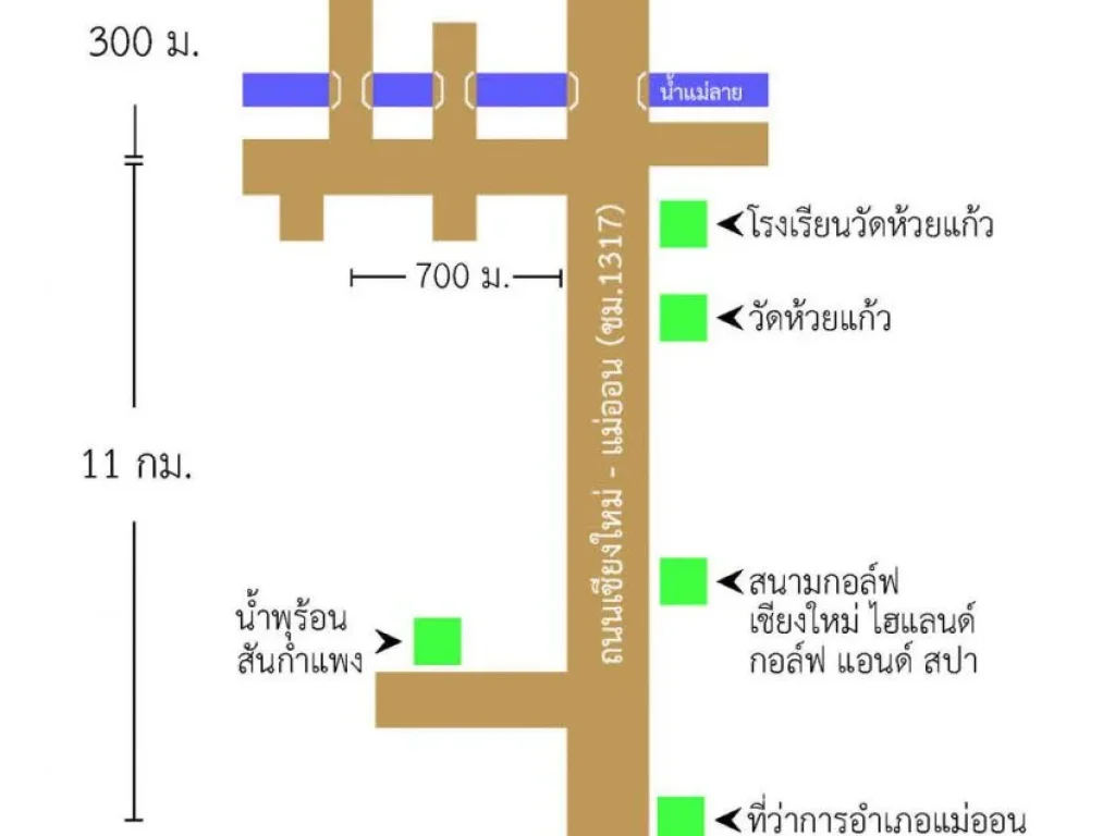 ขายที่ดิน อำเภอแม่ออน ใกล้แหล่งท่องเที่ยว