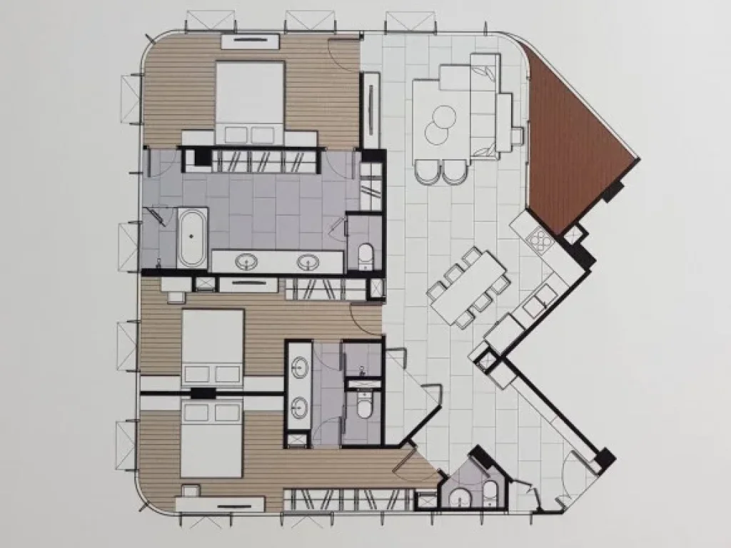 ให้เช่า Ashton Residence41 ขนาด 134 ตรม อาคาร B ชั้น 6