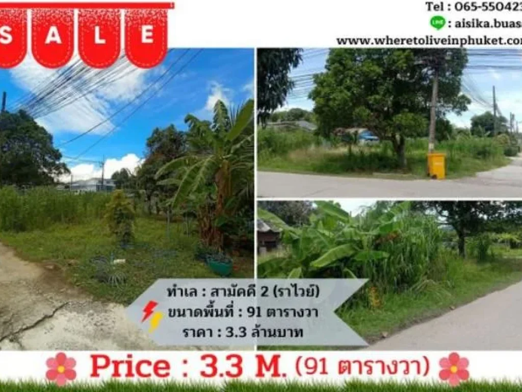 For Sales Land Rawai Soi Samakki 2 91 SQW