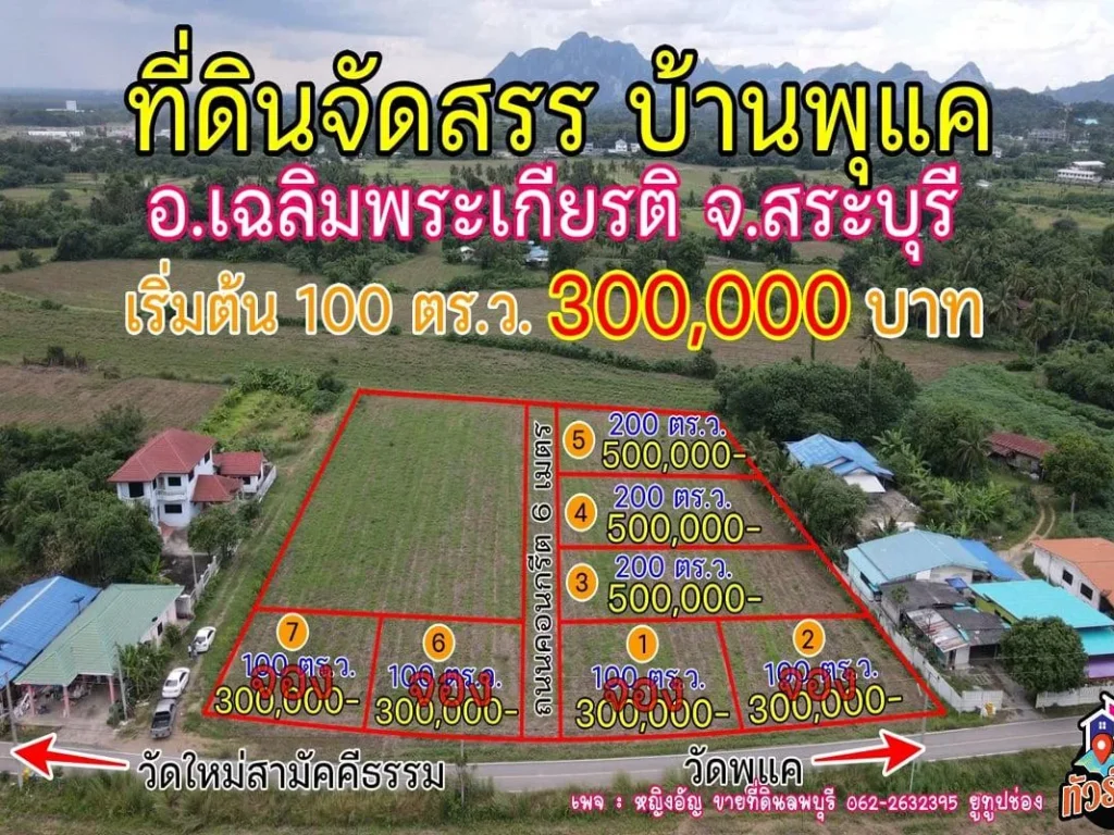 ที่ดินจัดสรร บ้านพุแค อเฉลิมพระเกียรติ จสระบุรี ถนนคอนกรีตกว้าง 6 เมตร ไฟฟ้าประปาพร้อมพร้อมถมที่ ฟรีๆๆ