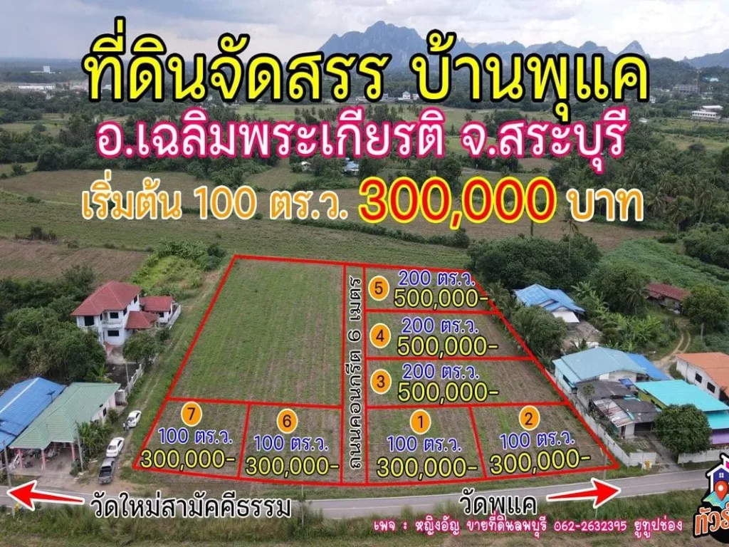 ที่ดินจัดสรร บ้านพุแค อเฉลิมพระเกียรติ จสระบุรี ถนนคอนกรีต กว้าง 6 เมตร ไฟฟ้า ประปาพร้อม พร้อมถมที่ เริ่มต้น