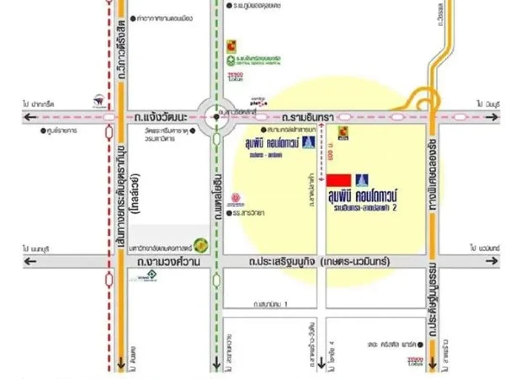 รหัสชคด1207- ให้เช่าคอนโด LUMPINI CONDO TOWN RAMINDRA  LAT PLA KHAO 2 ขนาด 2254 ตรม ชั้น 3