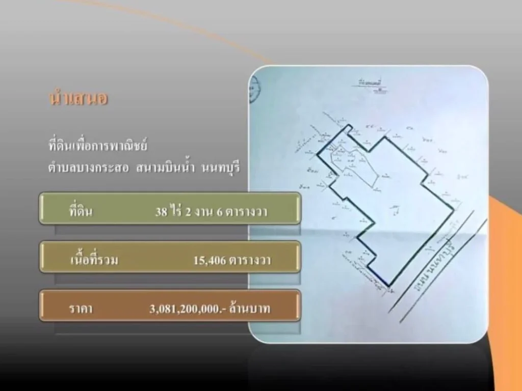 ขายที่ดิน แปลงสนามบินน้ำ 38-2-6 ไร่