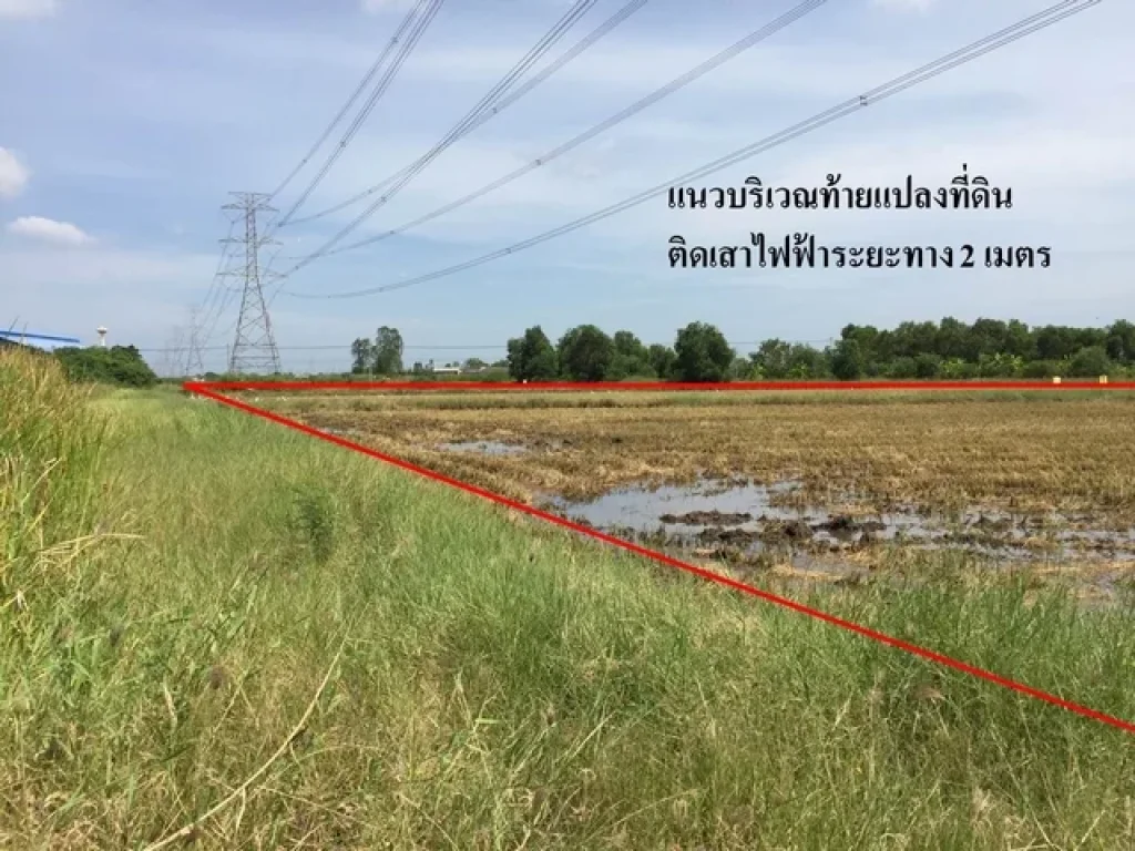 ขายที่ดินเปล่า ติดถนนเลียบคลองระพีพัฒน์ อวังน้อย จอยุธยา เนื้อที่ 164 ไร่