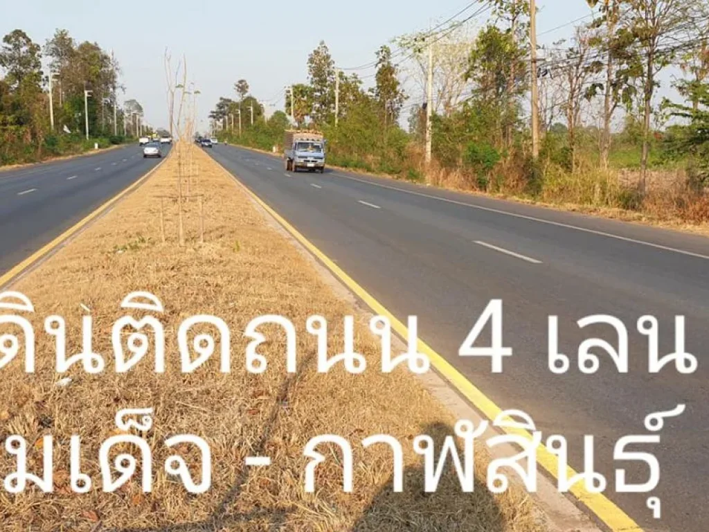 ขายที่ดินแปลงใหญ่ติดถนน 4 เลน ถนนถีนานนท์ ตามโฉนดที่ดินเลขที่ 17539 ตำบลไผ่ อำเภอเมือง จังหวัดกาฬสินธุ์ เนื้อที่ 20 ไร่ 3 งาน 478 ตารางวา