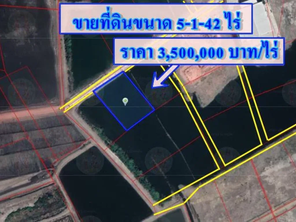 S341 ขายที่ดินขนาด 5-1-42 ไร่ สี่เหลี่ยมผืนผ้าสวยงาม พร้อมถมแล้ว สมุทรสาคร