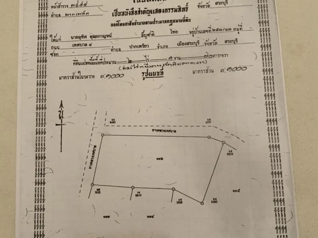 ขายที่ดินโฉนดแปลงสวย ในเขตเทศบาลมวกเหล็ก