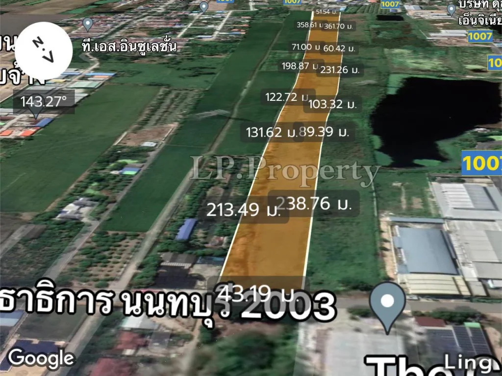 ขายที่ดิน ตคลองข่อย อปากเกร็ด จนนทบุรี 31 ไร่ เหมาะสร้างโครงการหมู่บ้านจัดสรร