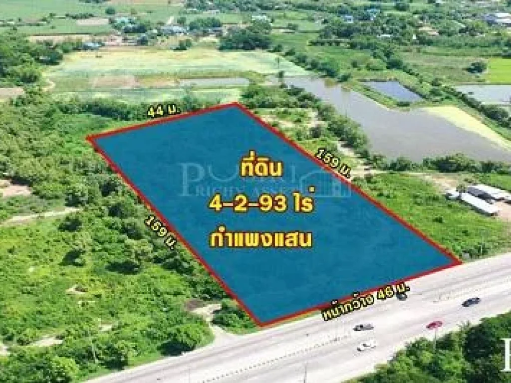 ที่ดิน 45 ไร่ ให้เช่า เด่นติดถนน ทำเลดี ใช้งานได้หลากหลาย ย่านกำแพงแสน ติดถนนเส้นมาลัยแมน-สุพรรณบุรี