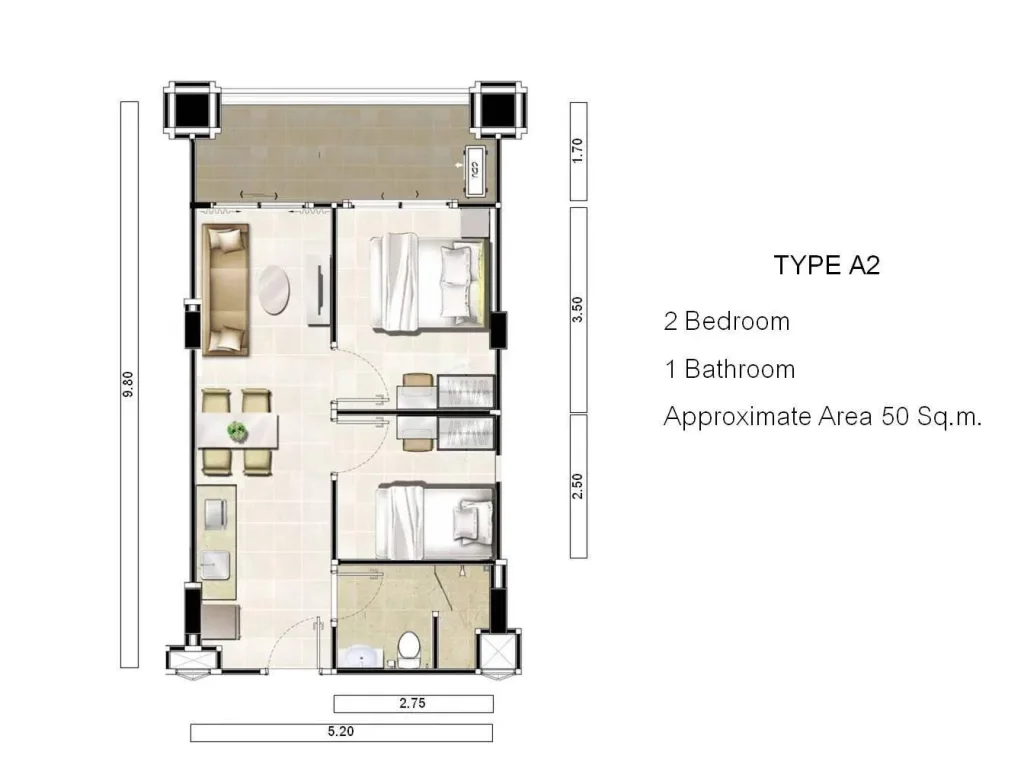 2 Bedroom for Sale - The Enegy Huahin คอนโดราคาดี พร้อมโอน