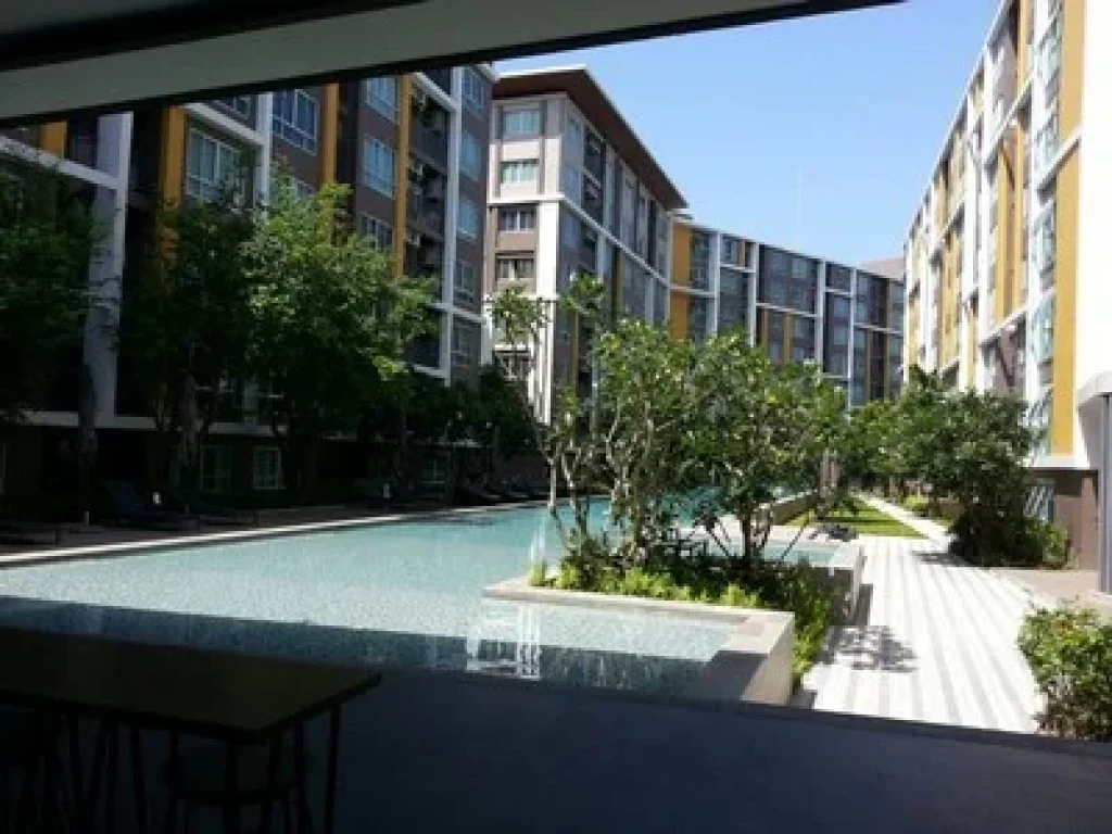 ให้เช่าดีคอนโด บางแสน D condo Resort Bangsean ขนาด 30 ตรม ตึก A ชั้น 1 ราคาเช่าเดือนละ 7000 บาท