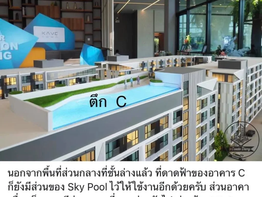 ขายดาวน์ Kave town คอนโดใกล้มหาวิทยาลัยกรุงเทพ เจ้าของขายเอง