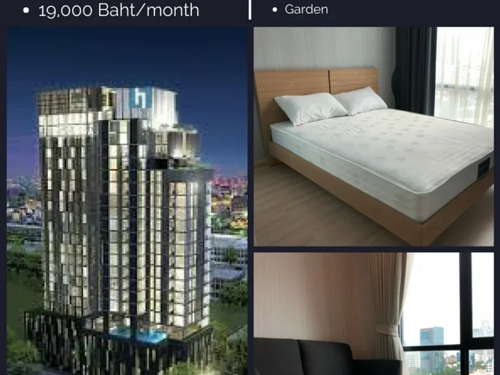 Bedroom at the Sathorn area for rent 33 sqm