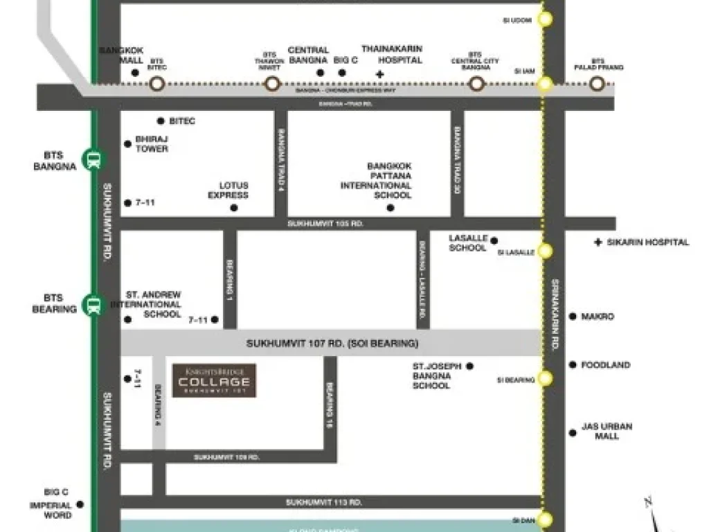 CM03067 ขายดาวน์ คอนโด ไนท์บริดจ์ คอลลาจ สุขุมวิท 107 Knightsbridge Collage Sukhumvit 107 คอนโดมิเนียม ซอยสุขุมวิท 107