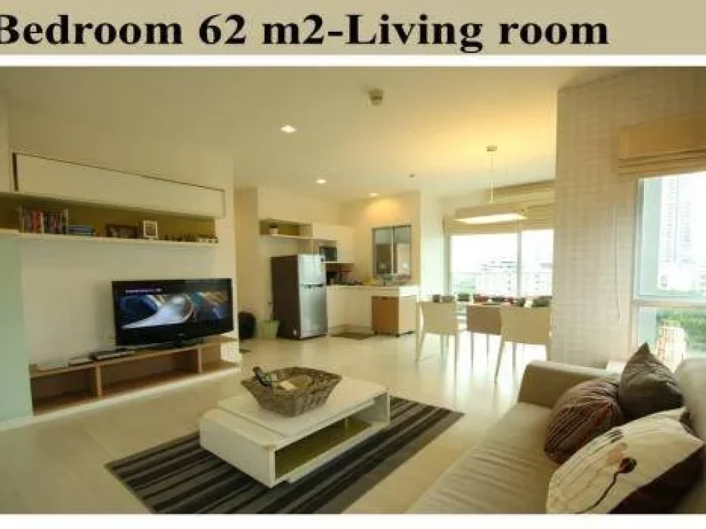 Condo for Rent The Room รัชดา-ลาดพร้าว 2 Bedroom 62 SQM 8F MRT ลาดพร้าว 200M