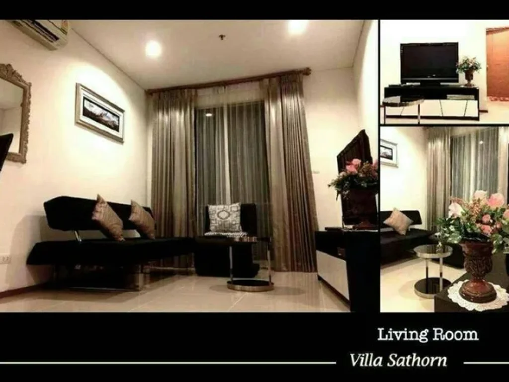 R1075 ให้เช่า 17000 บาท คอนโด วิลล่า สาทร VILLA SATHORN ติด BTS กรุงธนบุรี