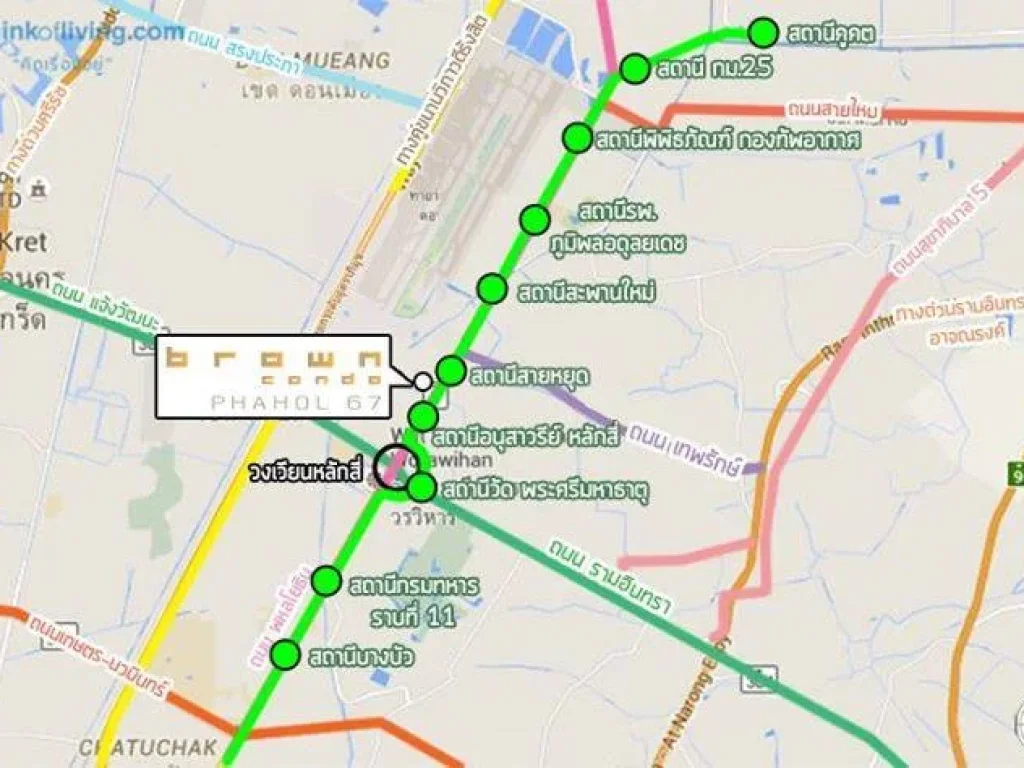 ให้เช่า คอนโด BROW CONDO PHAHOLYOTHIN 67 1 ห้องนอน ชั้น 3 ขนาด 23 ตารางเมตร