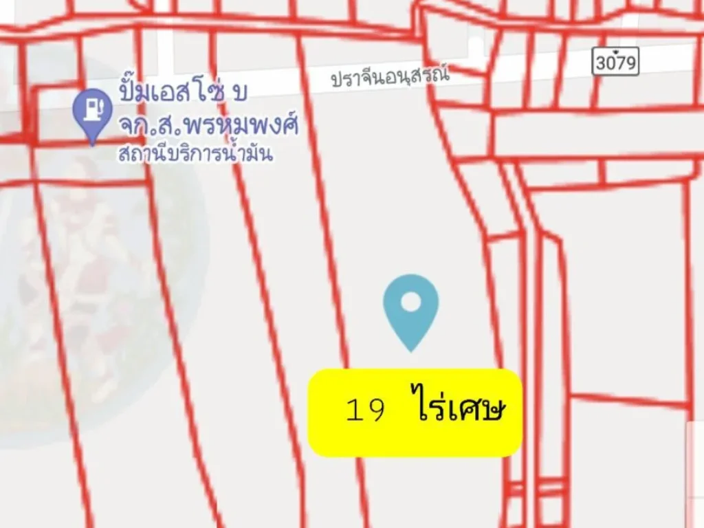 ที่ดิน 19 ไร่เศษ ติดถนน 3079