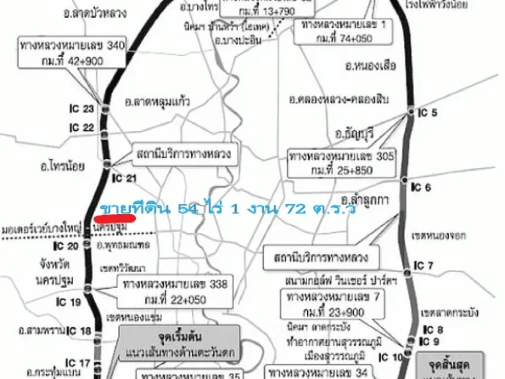 ขายที่ดิน 54 ไร่ 1 งาน 72 ตรว ราคาถูกอยู่ใกล้แนวถนนวงแหวนรอบที่ 3 ติดถนนเส้น 5010 ตหนองเพรางาย อไทรน้อย ราคาไร่ละ