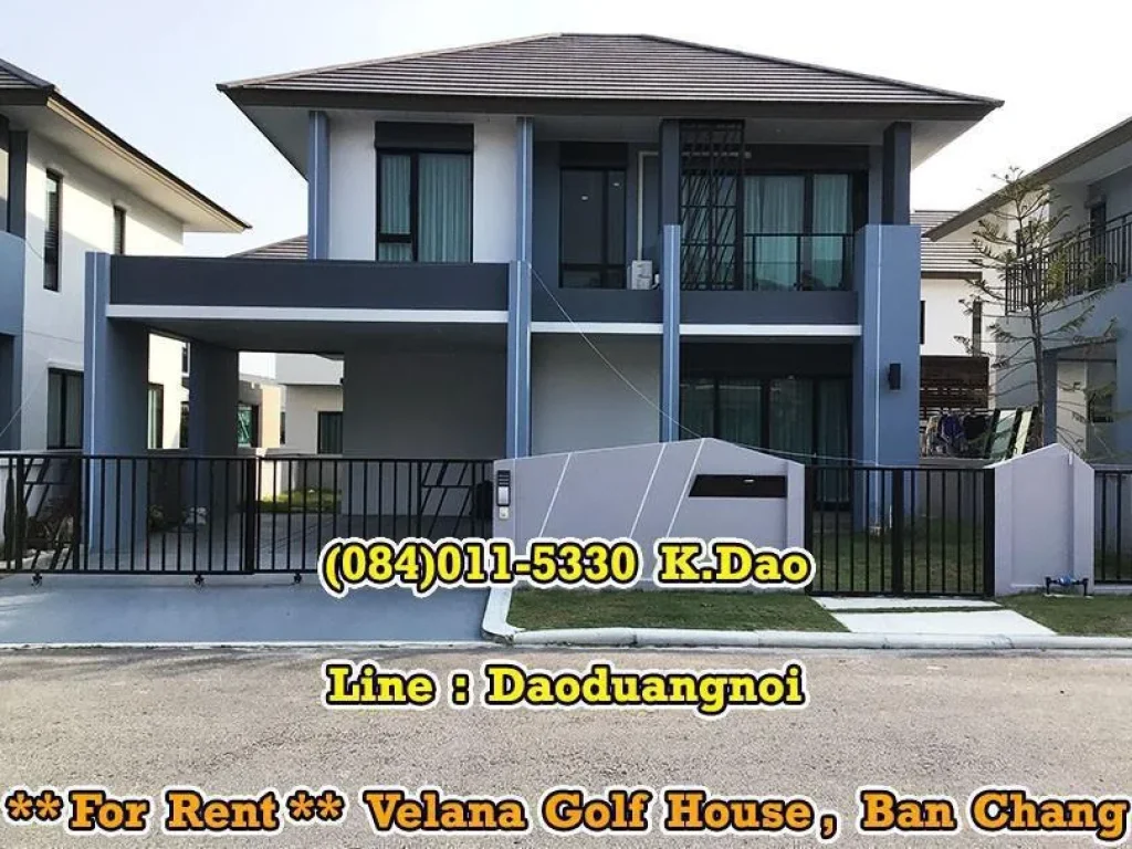 Velana Golf House Ban Chang For Rent Brand New House 37000 Bahtmonth