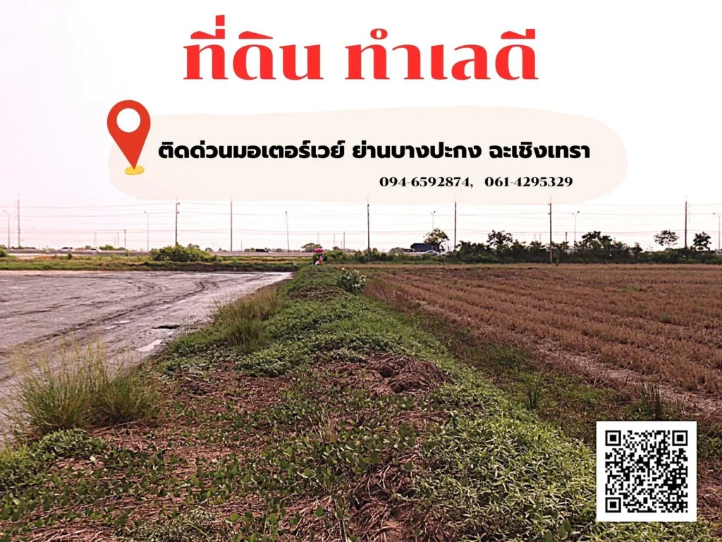 ที่ดิน 34-2-96 ไร่ ย่านบางปะกง ฉะเชิงเทรา